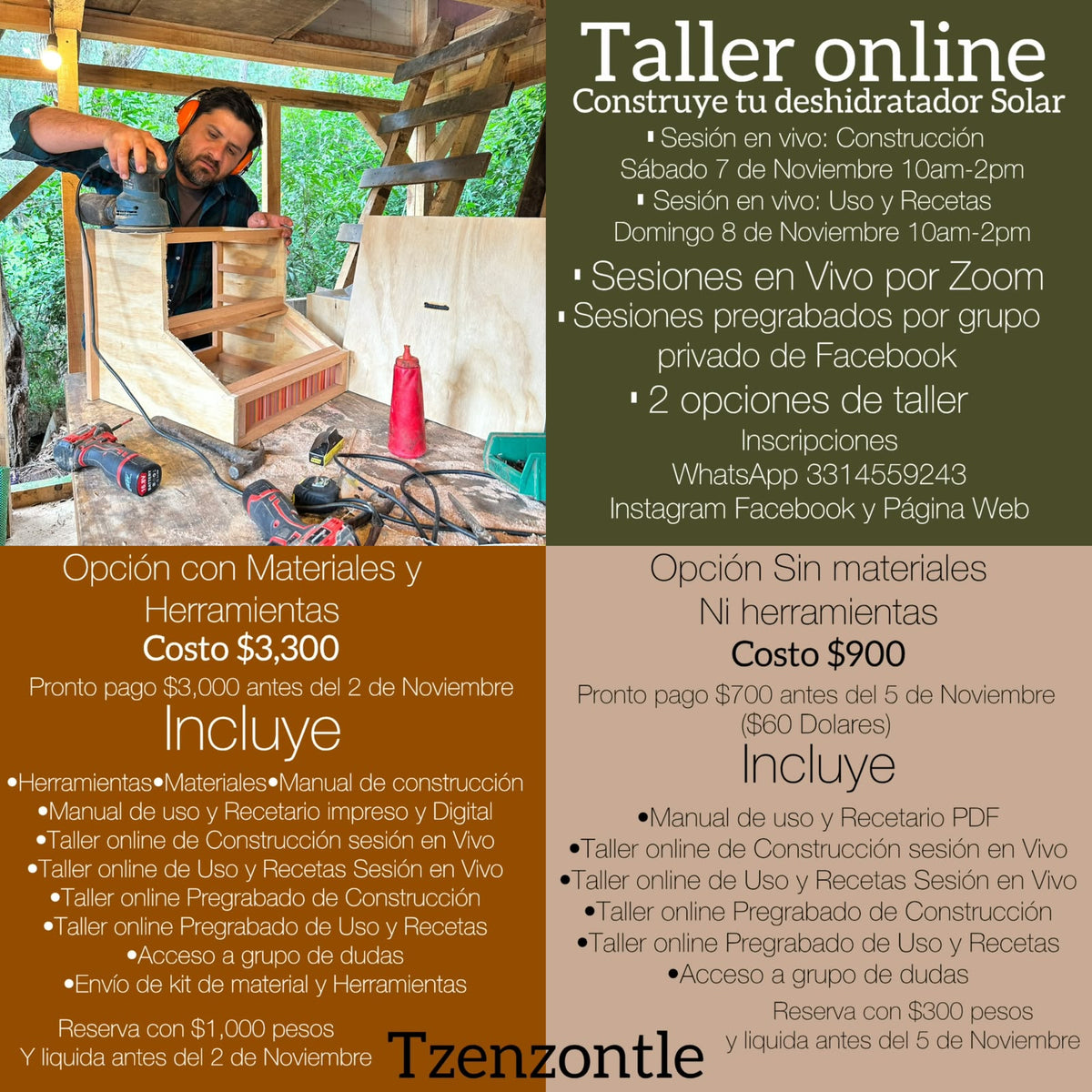 Taller online: Construye tu deshidratador solar